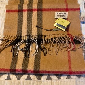 Burberry Cashmere Scarf | worn once. Color combination is 102 PQ Beetroot